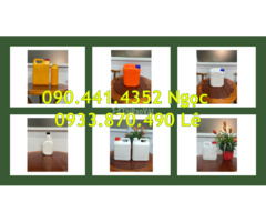 Can nhựa 1 lít đen đựng hóa chất tránh uv, can nhựa 2 lít vàng đựng chất thải lây nhiễm