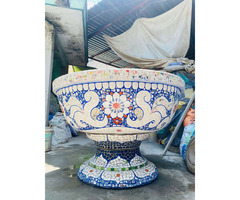 Chậu xi măng thủ công , chậu cẩn miểng , khảm sành sứ - 2